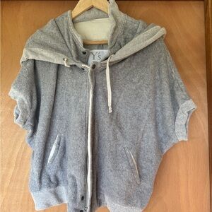 Y's by Yohji Yamamoto Heather Gray Short Sleeve Hoodie White label